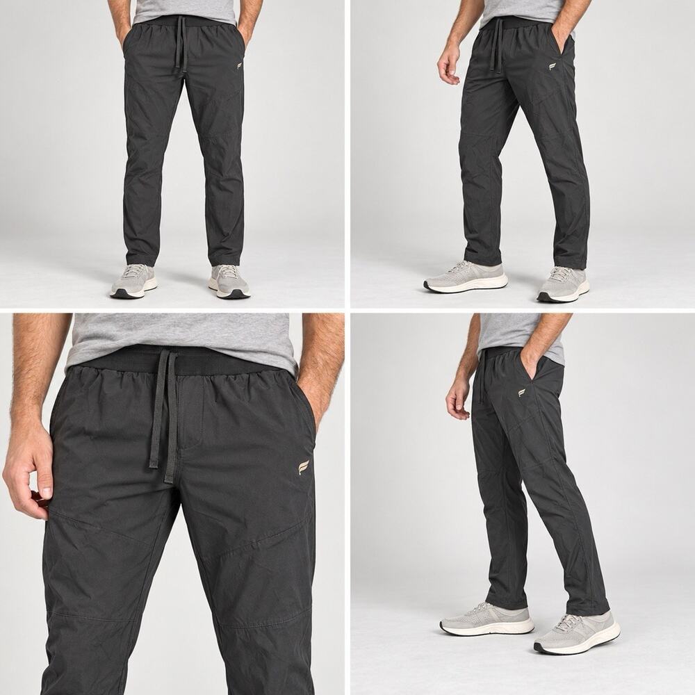 Fabletics Fundamental Pants Mens Medium Black Stretch Drawstring Athletic